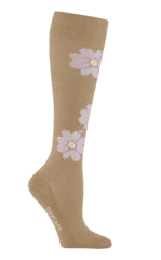 Compression socks(CCL.1), BAMBOO, nature with flowers