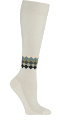 COMPRESSION STOCKINGS (CCL.1), BAMBOO, SAND COLOR WITH CHEQUERED ANKLE