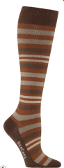 Kompresjons sokker brune med striper