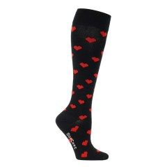 Compression socks with hearts